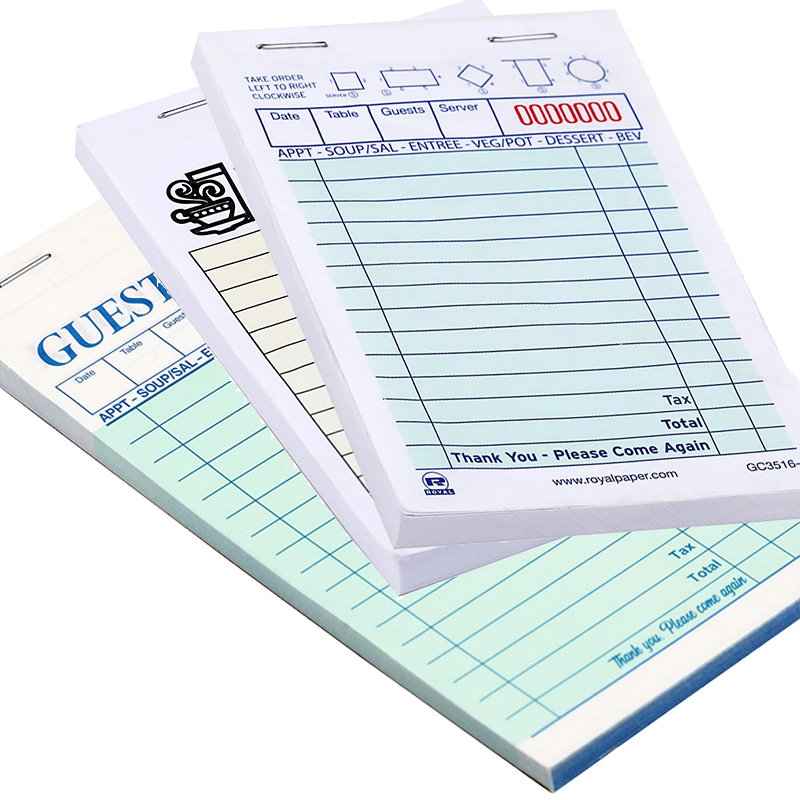 Clear restaurant docket business bill book printing | custom book printing