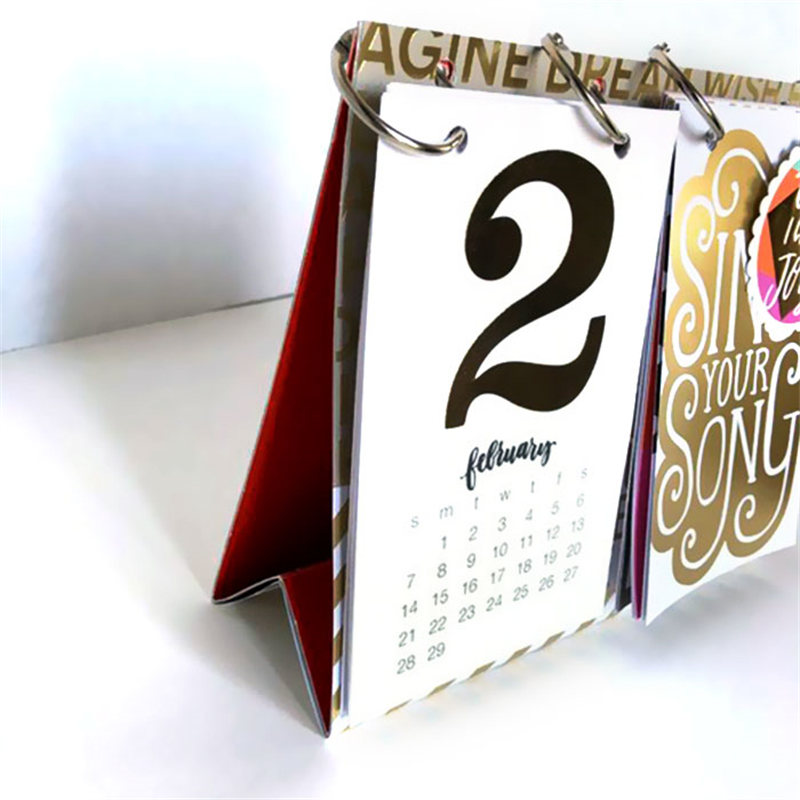 Custom Design Desktop Inspirational Ring Calendar Printing custom